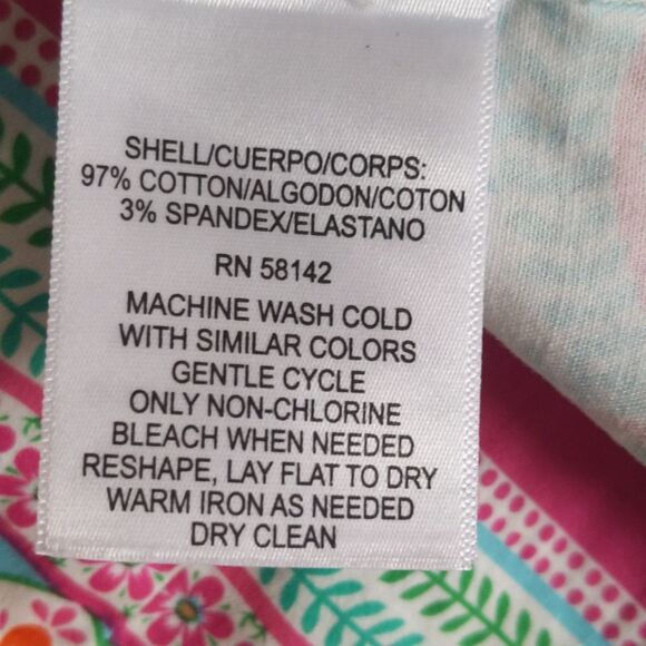 London Times multicolor patterned sleeveless sheath dress, 97% cotton 10 - Picture 5 of 6